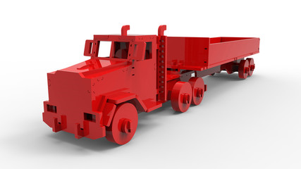 3D rendering - red toy truck