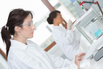 Fototapeta premium Women working in laboratory