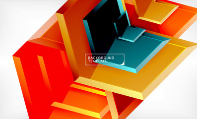 Shiny glossy arrows background, clean modern geometric design, futuristic composition