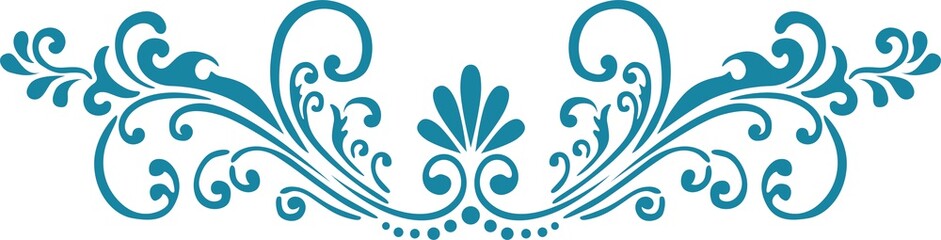 Floral ornament stencil