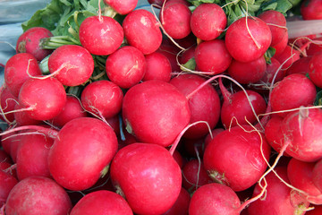 bunch of radishes