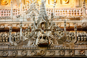 Wooden carvings of historic monastery