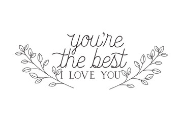 Obraz premium mom you are the best label icon