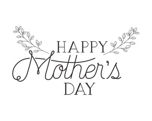 happy mothers day label icon