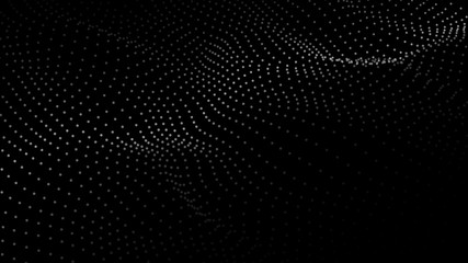 Abstract background. Big data. Vector illustration. Wave of particles.