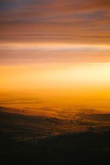 sunset in the fields