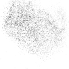 Black Grainy Texture Isolated On White Background. Dust Overlay. Dark Noise Granules. Digitally Generated Image. Vector Design Elements, Illustration, Eps 10.