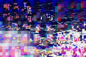 Digital noise background glitch screen,  abstract design.