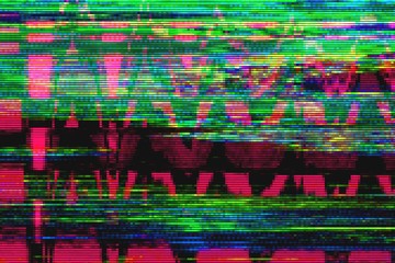 Glitch vhs background artifact noise,  technology screen glitch.