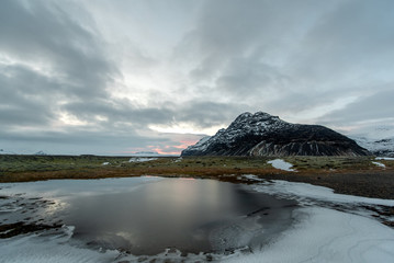 The mountain and the little basin