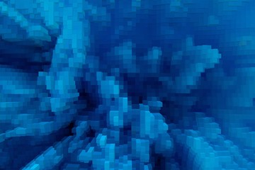 Abstract cube 3d extrude background,  illustration digital.