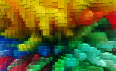Abstract cube 3d extrude background,  graphic wallpaper.