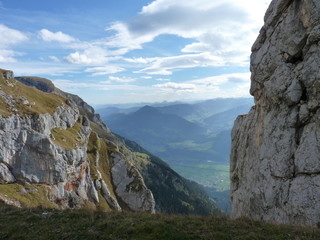 Heavy Clouds blending with the mountain peaks
