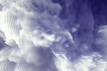 Abstract sky background extrude cube,  wallpaper cloudscape.
