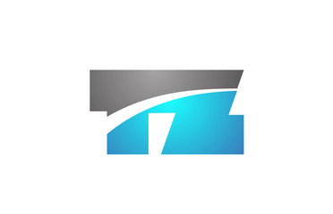 alphabet letter tz t z logo company icon design