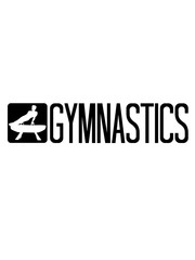 turnen fitness logo mann auf pauschenpferd turngerät hocker gymnastikgerät sport sportlich trainieren spaß hobby verein männer turner gymnastik