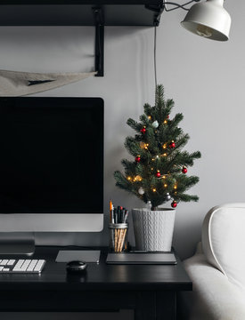 Cozy decor of working table