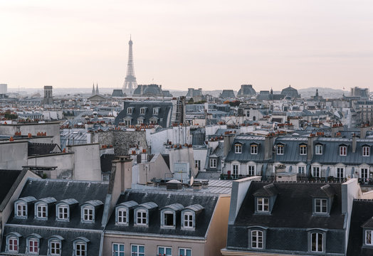 Cityscape and Eiffel tower