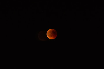 Beautiful Lunar Eclipse with red moon