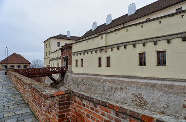 Fototapeta na wymiar Bridge of Spilberk Castle (German: Spielberg) is an old castle on hilltop in Brno, Southern Moravia, of Czech Republic.