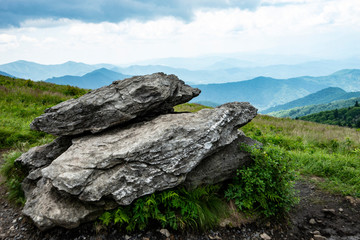 Fototapeta na wymiar Scenic mountain views of the Appalachian Mountains.