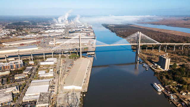 Aerial View of Savannah, Georgia