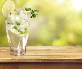 Fresh Mojito cocktail  on  background.
