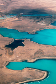Amorphous Turquoise Lake Shoreline