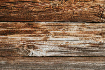 Wooden brown natural desks backdrop. Grunge wood texture.