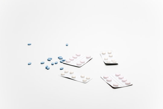 Pills on white
