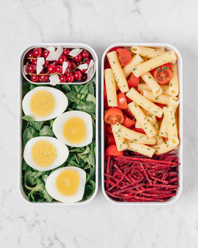 Healthy bento box with a balanced meal