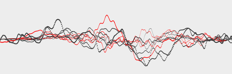 Naklejka premium Heartbeat line. Cardiogram. Heart pulse. Dynamic light flow. 3d rendering.