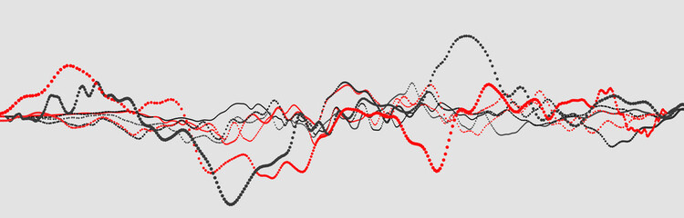 Heartbeat line. Cardiogram. Heart pulse. Dynamic light flow. 3d rendering.