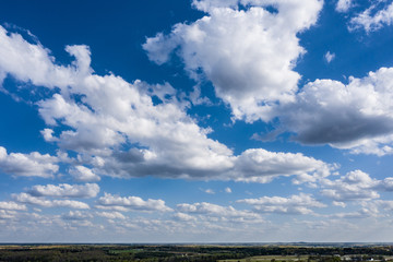 Fototapeta premium Cloudy sky with horizon 