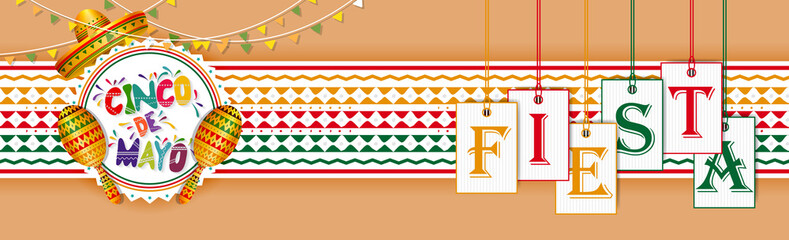 Cinco De Mayo vector design with sombrero.