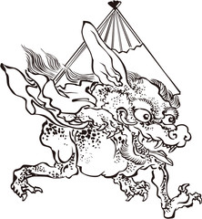 浮世絵　妖怪　その6　白黒