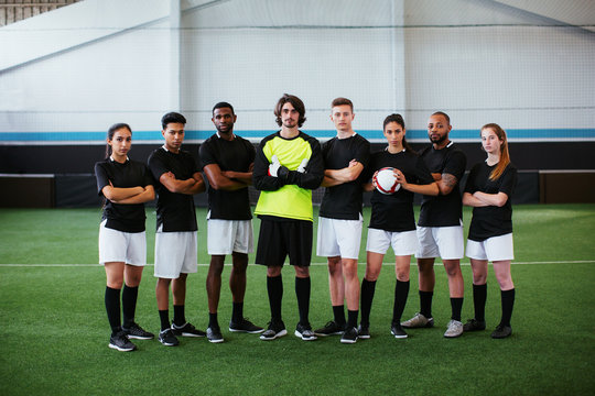 Portrait of team soccer players.