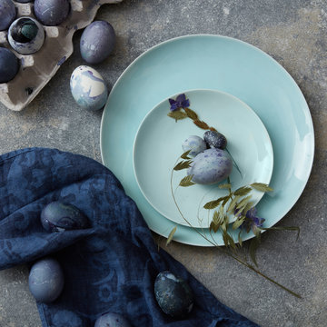 Eggs with floral decoration