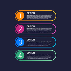 Vector Infographic label design template with icons and 4 options or steps. Can be used for process diagram, presentations, workflow layout, banner, flow chart, info graph - Vector