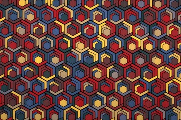 Colorful complex hexagonal pattern