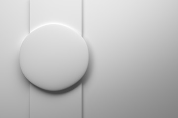 Round shape on white background