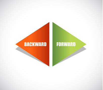 backward and forward arrow sign illustration design