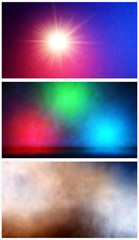 abstract background with rays and stars collection 