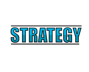 word strategy sign illustration design