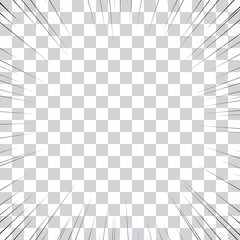 Comic book action lines. Speed lines Manga frame