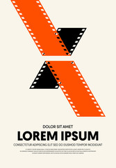 Movie and film poster modern vintage retro style