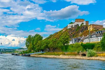Ehrenbreitstein fortress in Koblenz, Germany