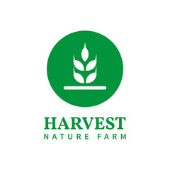 Farming, harvest logo template