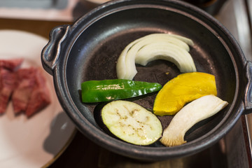 Vegetables already cut, ready to be roasted