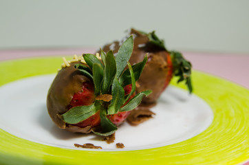 strawberry in chocolate